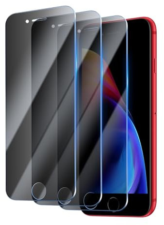 YUXINDZ 3 Stück Sichtschutz Schutzfolie für iPhone 8 Plus/7 Plus 5,5 Zoll, Anti-Spy Displayschutz Folie Blickschutzfolie, 9H Härte, Anti-Kratzer, Bläschenfrei