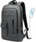 HEROIC KNIGHT Rucksack Schlank Laptop Rucksack Herren 15,6 zoll Wasserdicht Laptoptasche leichte Business Rucksack mit USB-Anschluss Klein Arbeitsrucksack Damen für Uni Geschäft Reise Grau