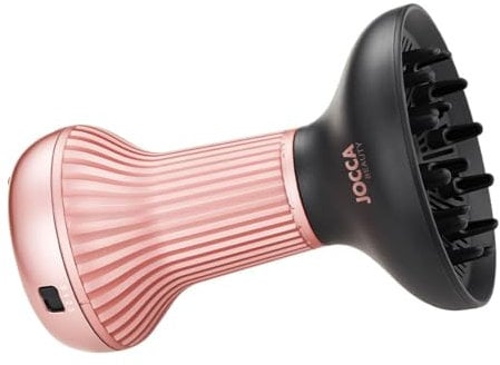 Jocca - Secador de Pelo con Difusor 800W para Cabello Rizado, Tecnologia Ionica Antifrizz, 3 Velocidades y Temperaturas, Negro