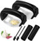 EACHPT 2 Pièces Presse Ail à Bascule Inox Ecrase Ail Manuel Hachoir Ail Coupe Ail,Garlic Press Rocker Facile à Utiliser et à nettoyer avec Épluche-ail en Silicone et Brosse Nettoyante