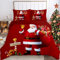 WZXGHE Weihnachtsbettwäschee,Weihnachtsmann Und Elch Bettbezug Set,Weiche Gemütlich Mikrofaser Bettwäsche Weihnachts Set,Weihnachten Geschenk Für Kinder Teenager (Weihnachtsmann-B, 135x200cm)