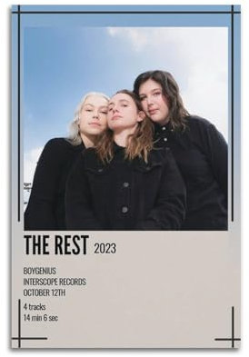 Boygenius Album-Poster, Heim- und Bürodekoration für Wohnzimmer und Teenager-Schlafzimmer, Ölgemälde-Druck, 40 x 60 cm, ungerahmt