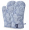 Encasa XO Ofenhandschuhe Hitzebeständig | Mikrowellenkoch-Mitten Für Backen & Küchengebrauch | 18x30 cm | Baumwollutensilienhalter - Chambray-Stoff (Packung Mit 2, Blau)