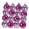 MIJOMA Set Spiegelkugeln zum Aufhängen: Discokugel, Christbaumkugeln & Heimdekoration, Weihnachtsdekoration & Partydekoration für stilvolle Atmosphäre (Rosa-Pink, 4 cm - 16 Stück)