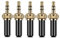 Sujurio 5 StüCk 3,5-Mm-Stecker Metallstecker Mini 3,5-Mm-Stereo-Klinkenstecker mit Schraubverschluss und M6-Innengewinde