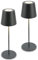 BRILONER - 2er Set LED Tischlampe kabellos mit Touch, dimmbar in Stufen, höhenverstellbar, Nachttischlampe, Leselampe, LED Lampe, Tischleuchte, Akkulampe, Outdoor Lampe, 36x10,5 cm, Anthrazit