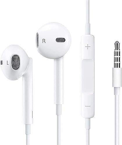 Earphones,In-Ear Headphones 3.5mm Jack Wired Earbuds Noise Isolating Headset With Microphone Lightweight Wired with iPhone iPadPro Samsung Galaxy Smartphone Android MP3 Tablets Laptops and More device