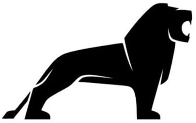 MAN LKW Logo Aufkleber Löwe, 2 Stück,Selbstklebend, LKW-Aufkleber (Schwarz, 40x40cm Aussenklebend)