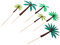 COLLBATH 24st Kokosnuss-kuchen-picks Party Kuchendekoration Mit Palmen Funkeln Fruchtdekorationsstütze Fruchtverzierung Cupcake-topper Mit Palmen Oh Maskerade Thematisiert Gefühlt Green