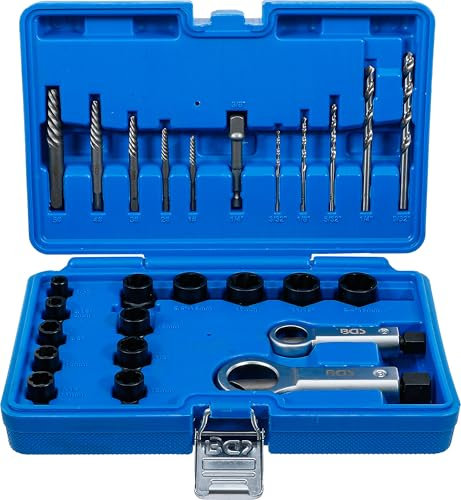 BGS 74581 | Inserto a spirale per chiavi a bussola/estrattore di viti e set di irrigatori per dadi | 26 pezzi