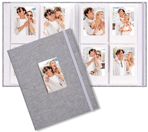 Vienrose Polaroid Fotoalbum 104 Taschen für Instax Mini Grau