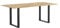 WOODLIVE DESIGN BY NATURE Arto Massivholztisch in Wildeiche, massiver Esstisch, rustikaler Esszimmertisch mit schwarzen Gestell in U-Form, Größe:220 x 100 cm