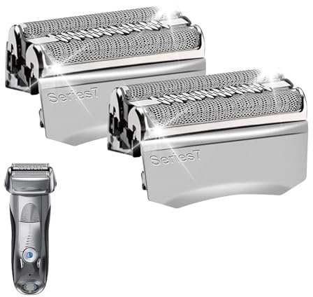 Replacement Electric Shaver Head Compatible with Braun Series 70S - Electric Razor Foil & Cutter Blades Kit(2-Pack)