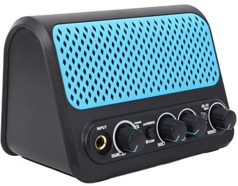 Mini Amplificador de Guitarra, Diseño Compacto con Canales Limpios y de Distorsión, 5.0, Ideal para Músicos en Movimiento