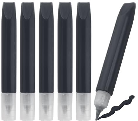 PATIKIL 6 Pack Suncatcher Paint Pens, Black Sun Catcher Paint Pens 10ML Each Stained Glass Window Art Kit for Painting Glass Pigment Crafts
