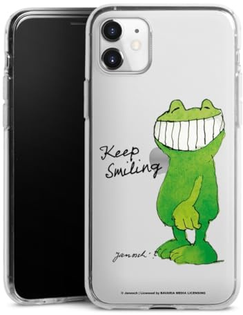 Silikon Hülle kompatibel mit Apple iPhone 11 Case transparent Handyhülle Frosch Motivation Janosch