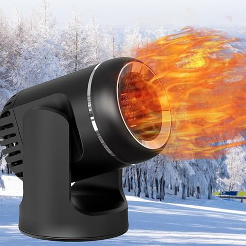 Mupkvy Chauffage de Voiture, Portable 12V pour l'hiver, dégivreur Anti-buée, dégivreur de Pare-Brise à Chauffage Rapide, se Branche sur l'allume-Cigare