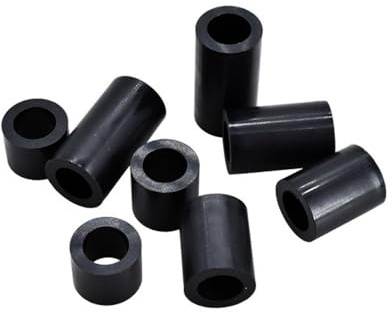 BAVALIN 20 Pcs Entretoise Ronde en Plastique ABS - M5 Rondelle Noir Lsolation Rondelles d'Espacement Non-Filetées Entretoises Manchons pour Vis, M5×9×5mm