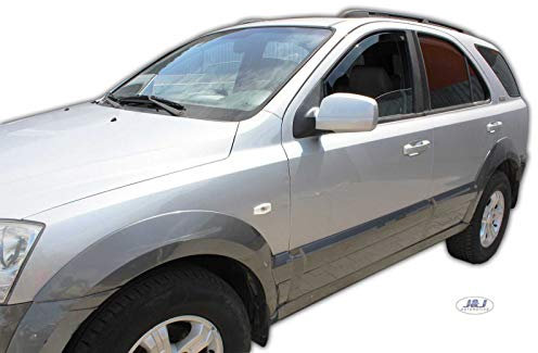 J&J AUTOMOTIVE | Windabweiser Passend Für Sorento 1, 2002-2009, Heko Regenabweiser, Getönt, Set 2-Teilig, Vorne, Aerodynamisch