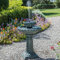 Primrose 79cm Solar Stone Effect Victoriana Bird Bath and Water Fountain with LED Lights Fully Self Contained Feature