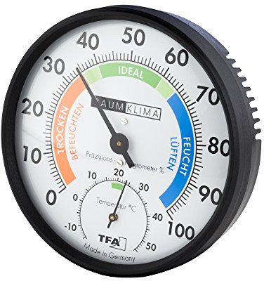 TFA Dostmann 45.2033 precisione analogo Termometro Igrometro (nero)
