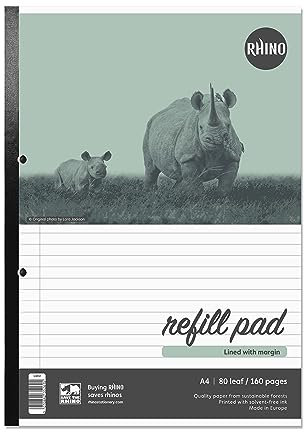 Varsity A4 8 mm 160 Seite liniert/Rand Refill Pad