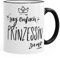 MoonWorks Kaffee-Tasse Sag einfach Prinzessin zu Mir Tasse mit Farbiger Kante schwarz Unisize