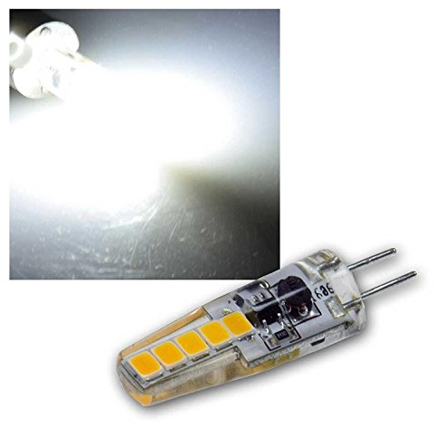 G4 LED Birne Silikon neutralweiß 200lm 12V/2W 300°, 5 Stück