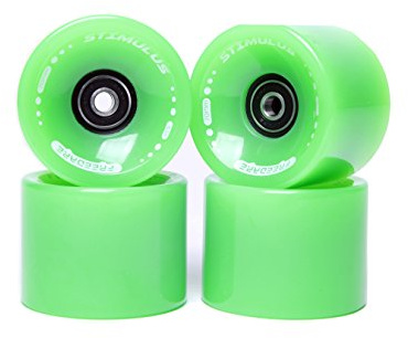 FREEDARE 70 mm Longboard-Räder mit ABEC-7-Kugellagern und Abstandshaltern (grün, 4 Stück)