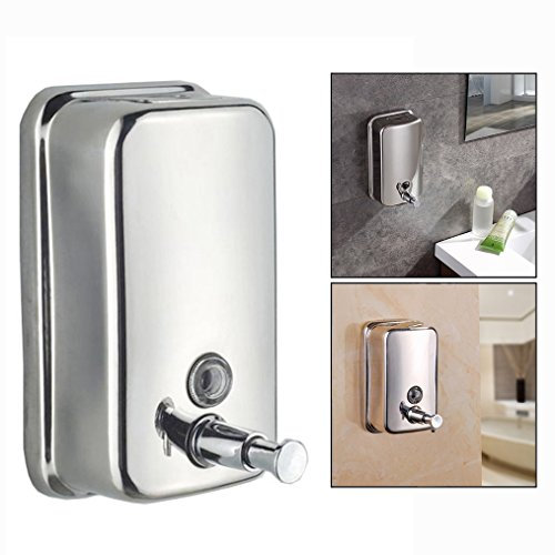 Xrten Distributeur de Savon Collection Savon INOX Brillant, 500 ML, Acier Inoxydable