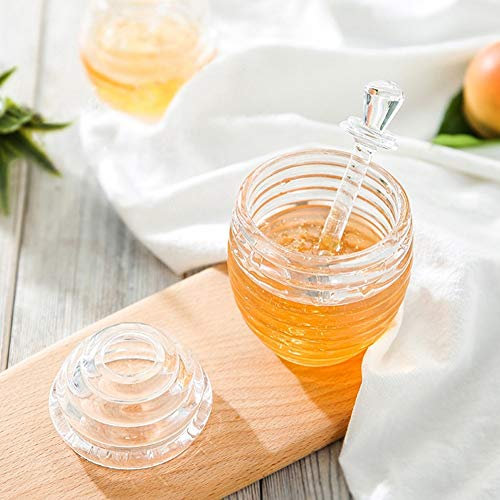 Tarro de miel con forma de colmena 265ml con gotero para almacenar y dispensar miel