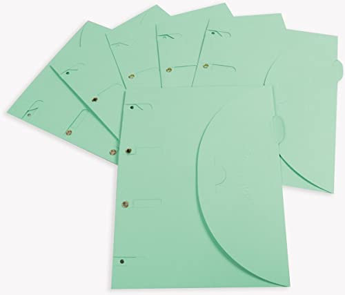 Djois 110302 - Perforierte Smartfolder Mappe, A4, Grün, 6 Stück: Aktenordner, Trennmappe, Dokumentenhalter, Umweltfreundlich, 100% Recycelt, FSC® Zertifiziert für Büro, Zuhause, Schule