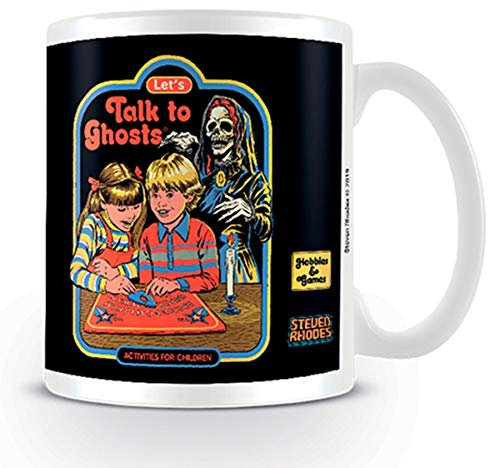 Steven Rhodes MG25678, Tasse aus Keramik, 315 ml, Aufschrift Let's Talk To Ghosts