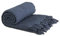 Emma Barclay Honeycomb - Recycled Cotton Plain Waffle Textured Chair Sofa Setee Throw Over Blanket in Navy Blue - 90x100 (228x254cm)