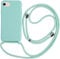 Ququcheng Kompatibel mit iPhone 7/8 Plus(5.5) Hülle,Handykette Hülle Silikon Seil Necklace Handyhülle mit Kordel Tasche TPU Bumper Schutzhülle für iPhone 7/8 Plus(5.5)-Grün