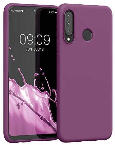 kwmobile Hülle kompatibel mit Huawei P30 Lite Hülle - weiches TPU Silikon Case - Cover geeignet für kabelloses Laden - Magenta Lila