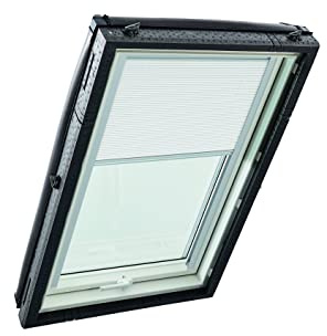 Roto Original Faltstore ZFA Faltrollo Dachfenster - Führungsschiene Silber - Plissee für Dachfenster Baureihe Designo R4/R7 und Classic K 43/73 - Größe 114/140 | 11/14 - Stofffarbe Weiß