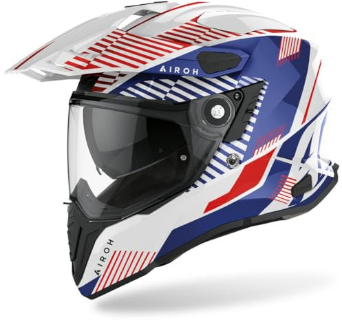 Airoh Helmet Commander Boost White/Blue Gloss Cm S