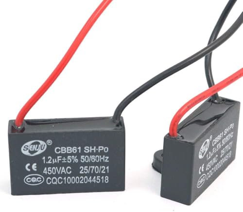 Fasizi 2 Piezas CBB61 1.2uF 450V AC 50/60Hz Aire Acondicionado Ventilador Motor Condensador de Funcionamiento