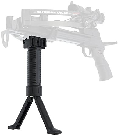 X-Bow FMA Supersonic Stand Zweibein, klappbares Bipod per Knopfdruck | für Picatinny-Montage, Höhe 16 cm eingeklappt 22,5 cm ausgeklappt, 193 g, seitliche 4 cm Picatinnyschiene
