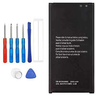 Vvsialeek BG900BBE Batterie de rechange de haute qualité pour Samsung S5 SM-G900 Series G900A/P/V/T/F/H/R4/TR/W8/BVB, i9600, S5 active, SM-G870 avec kit d'outils gratuit.