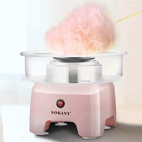 SOKANY SK-520 Zuckerwattemaschine für Zuhause, Groß Durchmesser 29,8cm zuckerwatte maschine, 500W Cotton Candy Machine für Kindergeburtstag verschiedene Partys, Einfache Bedienung und Leicht Reinigen