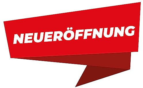 Primus Print XXL 5 x Fensteraufkleber Aufkleber Schriftzug - für Ihren Store, Büro, Laden, Lager, Geschäft, Einzelhandel - Ausverkauf Neueröffnung Sale Umzug (Neueröffnung, 5er Set)