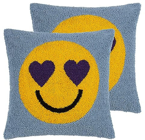 Heya Home Smile Kissen mit Federfüllung, Doppelpack