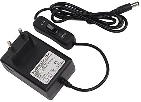 Steckdosen-Netzteil, Mehrzweck-Gleichstrom-Netzteil-Adapter 100–240 V, 9 V, 2 A mit Schalter für 15 cm Nadel-Schaumschneider (EU-Stecker)