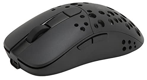 Lazmin112 RGB-Gaming-Maus Im Wabendesign, Kabellos/kabelgebunden, Wiederaufladbare 2-Modus-Gaming-Maus mit Sechsstufiger DPI-Einstellbarer Computermaus für -PC-Spieler