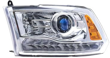 EDA PREMIUM auto Scheinwerfer Links 68274983AC passend für DODGE RAM, 16-18 mechanisch, Chrom, DRL (LED)