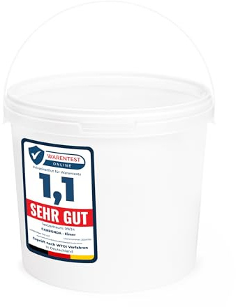 Garronda 5L 1 Stück Eimer mit Deckel Weiß Aufbewahrungsbehälter GD-0071 | Mit Bügelgriff, strapazierfähig, leicht zu reinigen und lichtundurchlässig, schützt vor Austrocknung und Insektenzugang