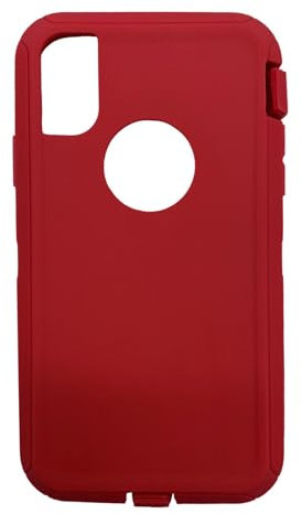Replacement Rubber Outer Skin Shell Compatible with Otterbox Defender Series Case iPhone XR (Red)