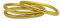 Bracelet Pan en or véritable - Lot de 3 bracelets tibétains en pain d'or pour femme - Imperméables et résistants - Or ou or rose - Tailles S et M - Cadeau pour femme, 5,5 cm, Silicone